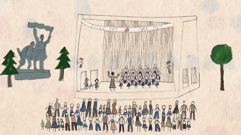 School Snow Ana Horvat animation film still
