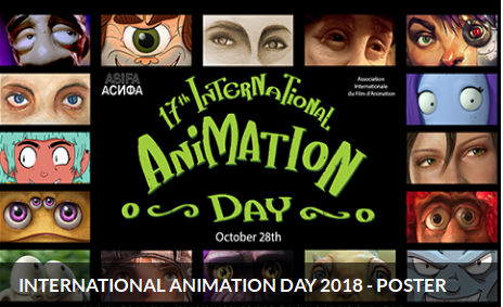 2018 International Animation Day Poster by René Castillo