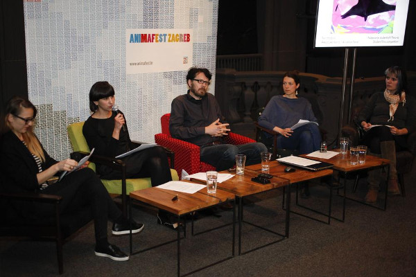 (photo: Ana Mikin, Vjera Matkovic, Daniel Suljic, Petra Zlonoga, Ivana Bosnjak during the 2015 Animafest press conference) 177 Animated Films for Animafest, Zagreb