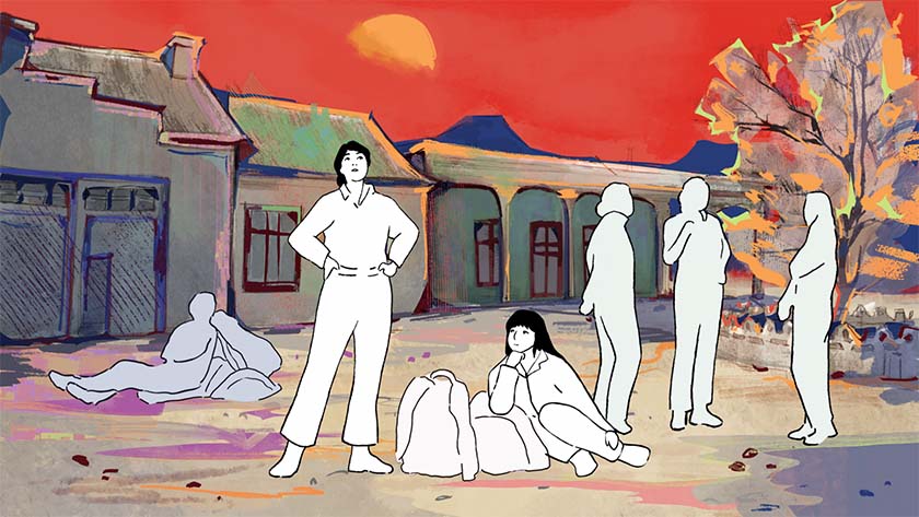 My Grandmother is a Skydiver by Polina Piddubna animation film still