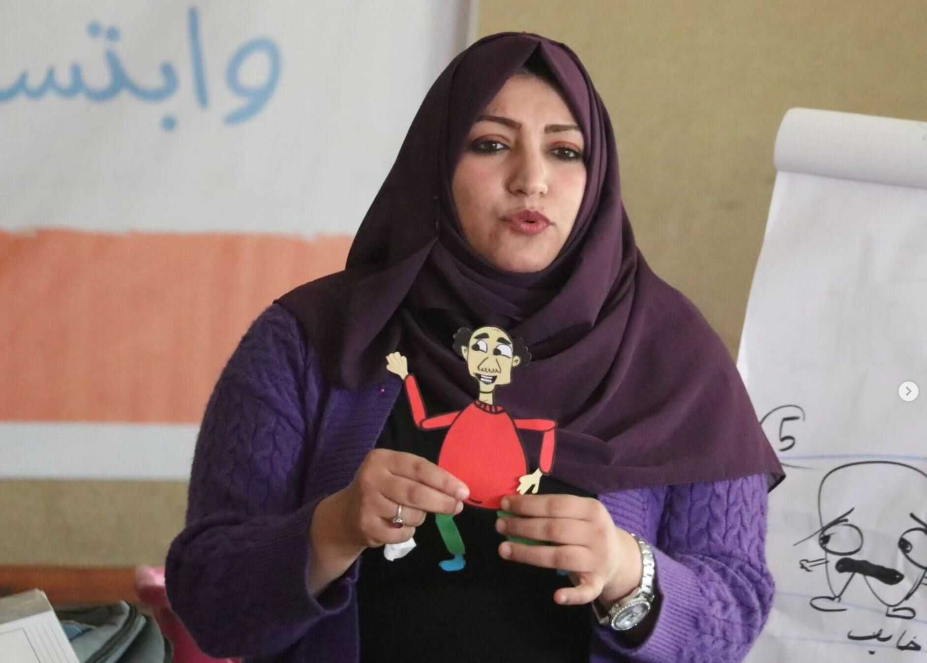 Haneen Koraz, founder of the stop-motion animation workshops in Gaza
