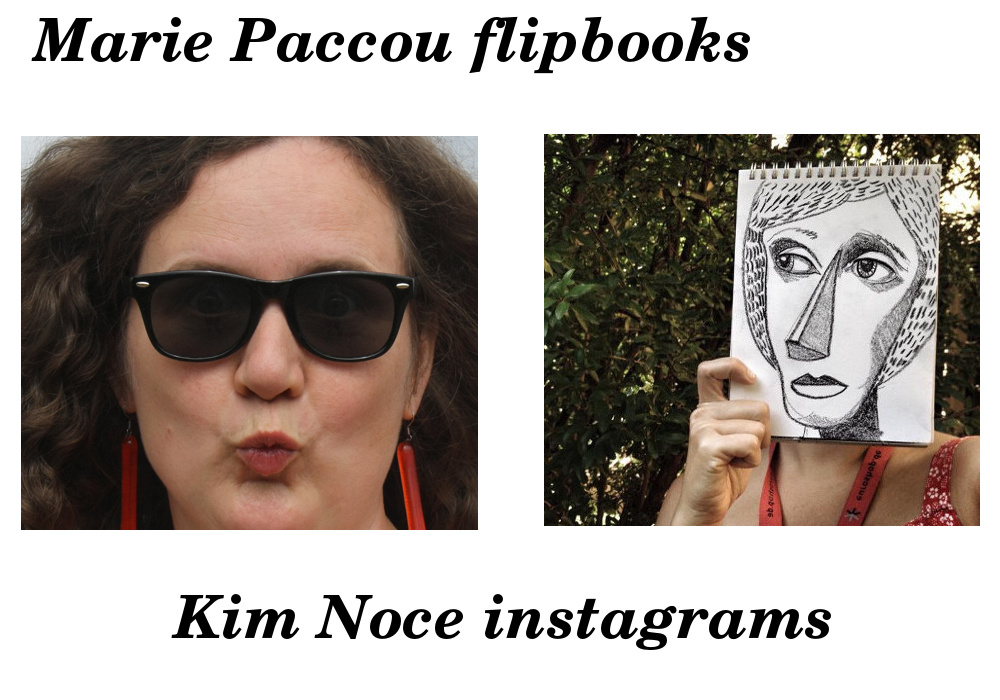 Marie Paccou Flipbooks, Kim Noce Instagrams