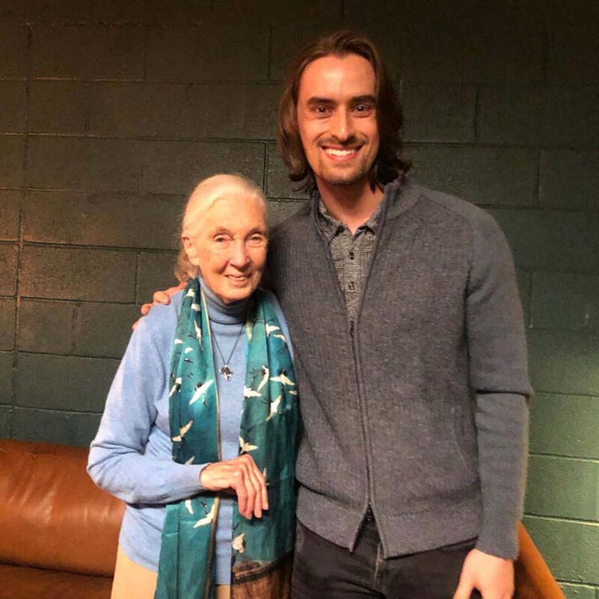 Jane Goodall and Daniel Kreizberg photo