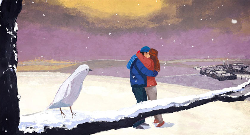 anyone lived in a pretty how town by Daniel Kreizberg animated film still