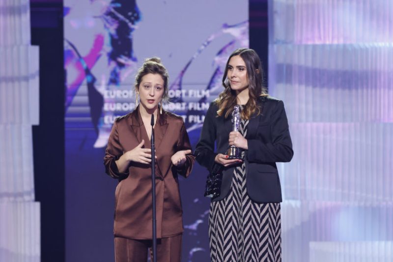 Granny Sexual's Life directors on EFA stage (photo: Sebastian Gabsch)