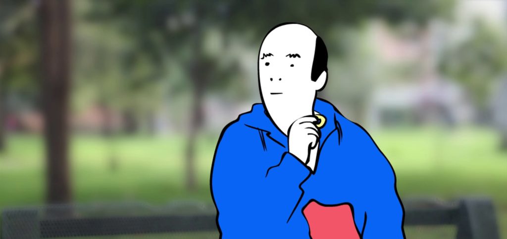 Fat, bald and short animation feature still
