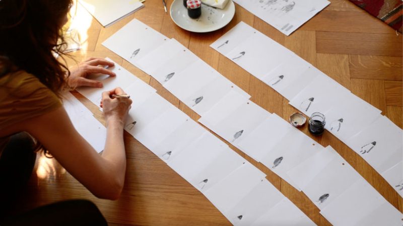 Aline Höchli behind the scenes work photo