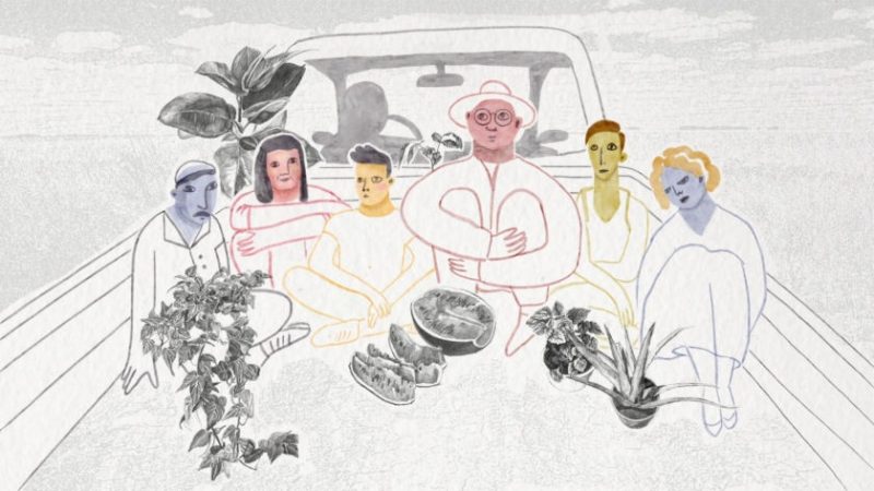 Displaced Garden animation film still