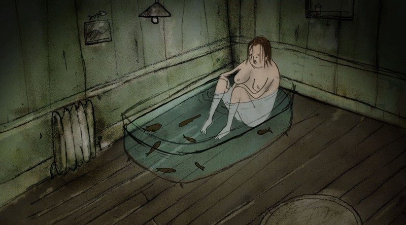 Sleeping with the fishes by Yousif Al-Khalifa animation film still