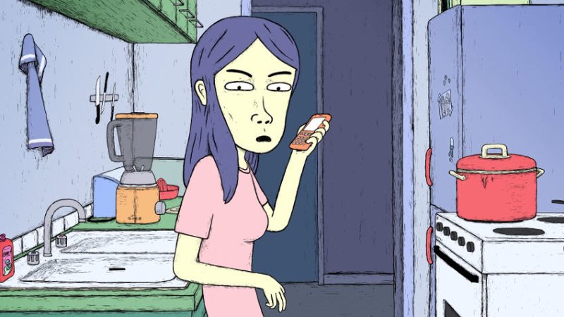 I'm Going Out for Cigarettes (Je sors acheter des cigarettes) by Osman Cerfon animation film still