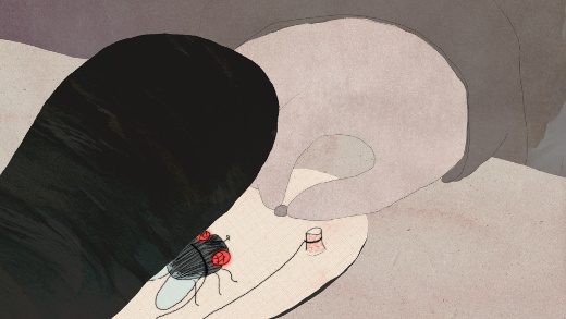 Three fitted flied animation film still