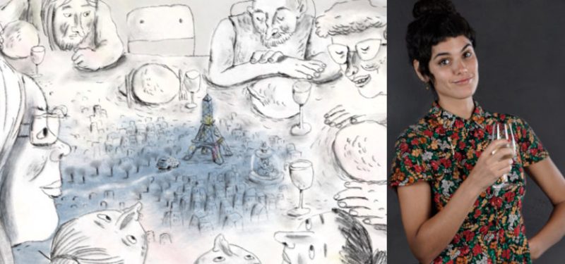 Garbage Man animation film still and Laura Gonçalves director
