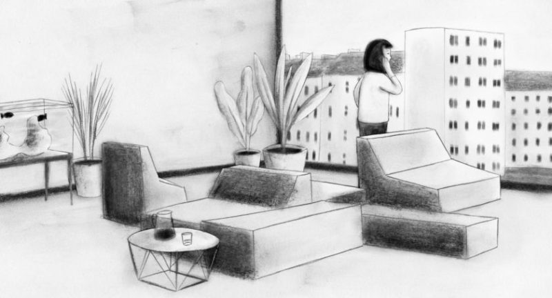 On Hold by Delia Hess animation film still