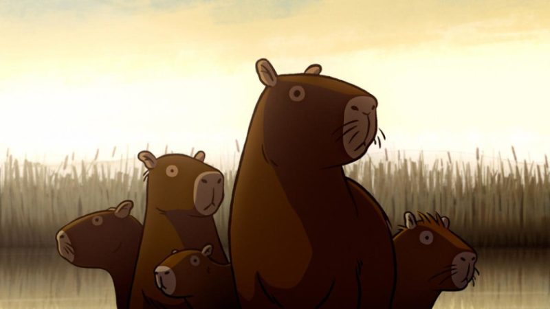 Capybaras animation film still