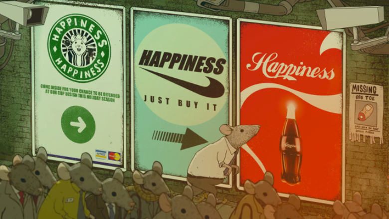 Happiness by Steve Cutts animation film still