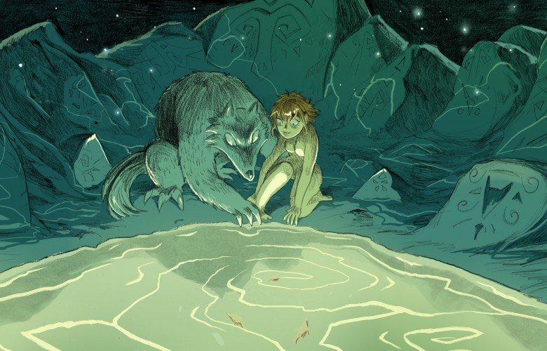 Girl and Wolf animation project still