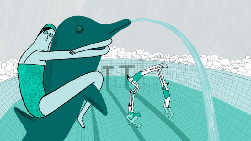 Dolphin Kicks Bulgarian animation film still