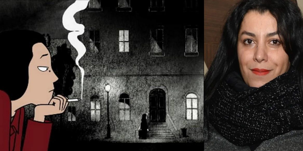 Marjane Satrapi director of Persepolis still film and portrait