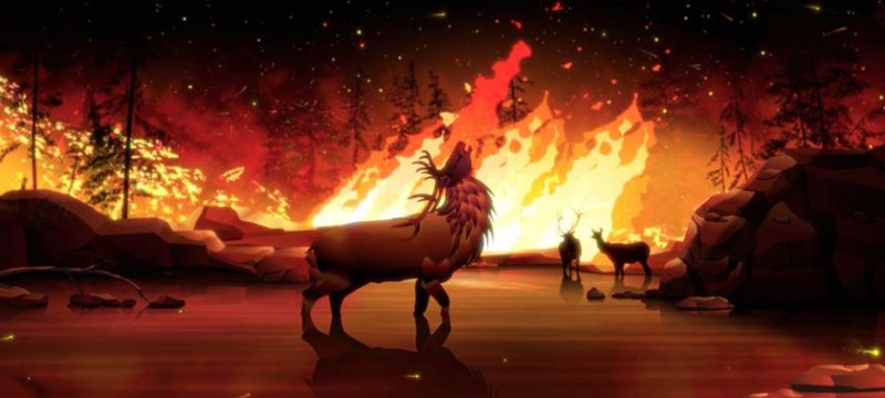 Yellowstone 88: Song of Fire by Little Fluffy Clouds animation film still