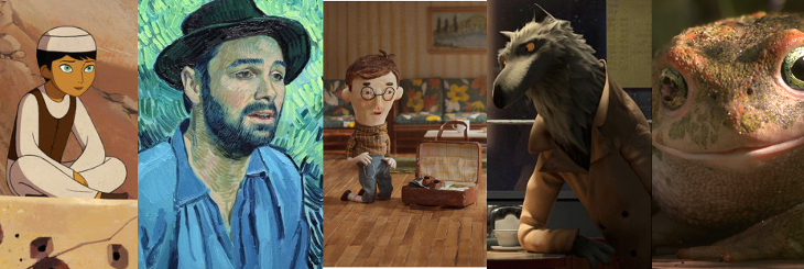 90th Academy Awards animation nominees collage stills