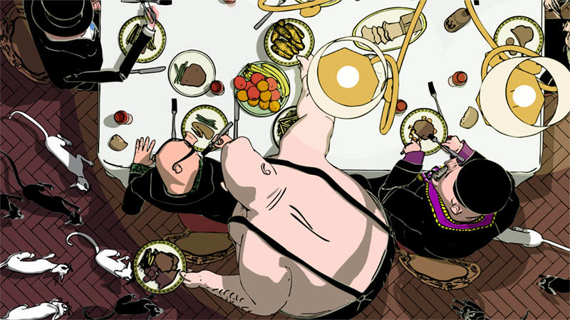 Dinner for Few by Nassos Vakalis animation film still