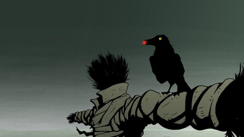 the boy and the crow by tudor om animation film still