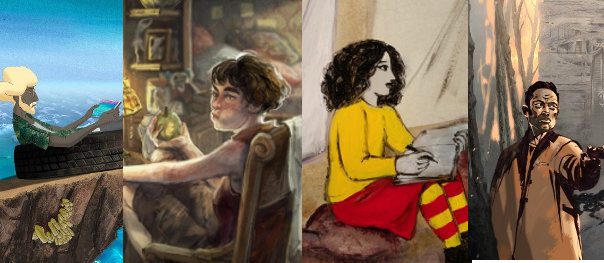 Collage of animation feature projects at Cartoon Movie 2020