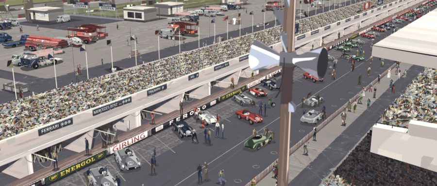 Le Mans 1955 animation film still