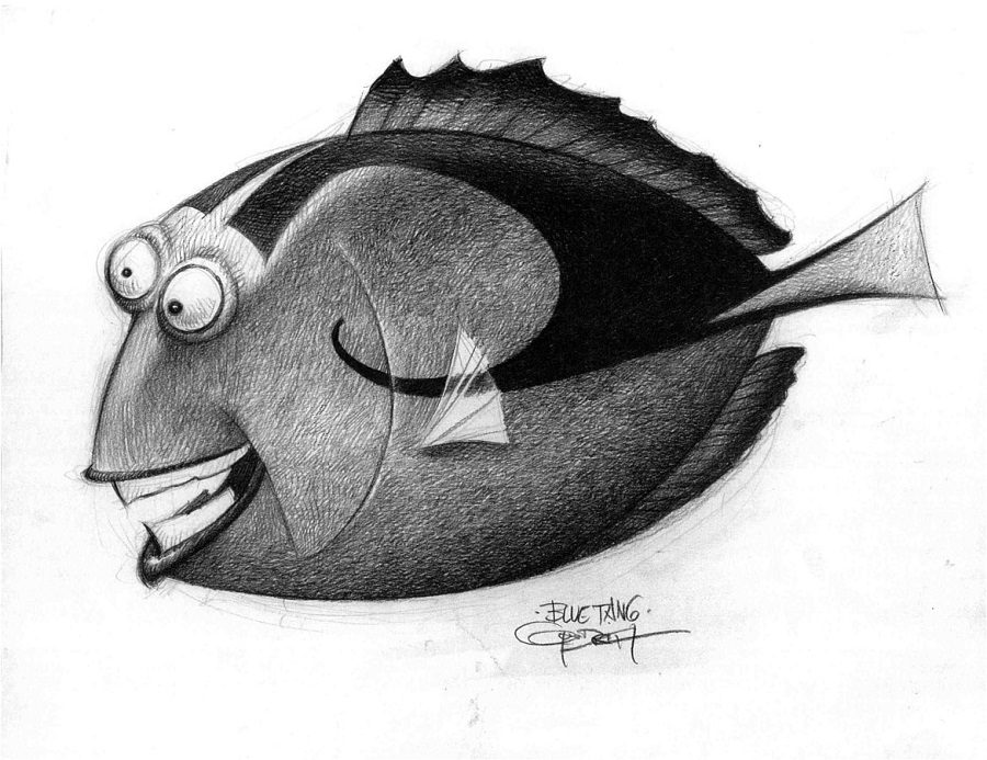 Dory in Finding Nemo by Carter Goodrich concept art
