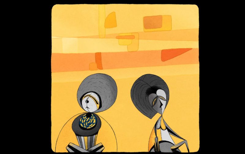Black Snot &amp; Golden Squares by Irina Rubina animation film still