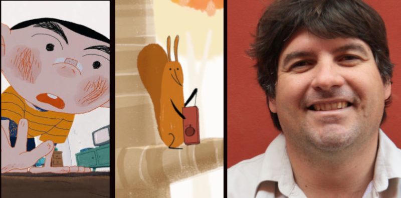 Nadasdy films still collage and Nicolas Burlet portrait