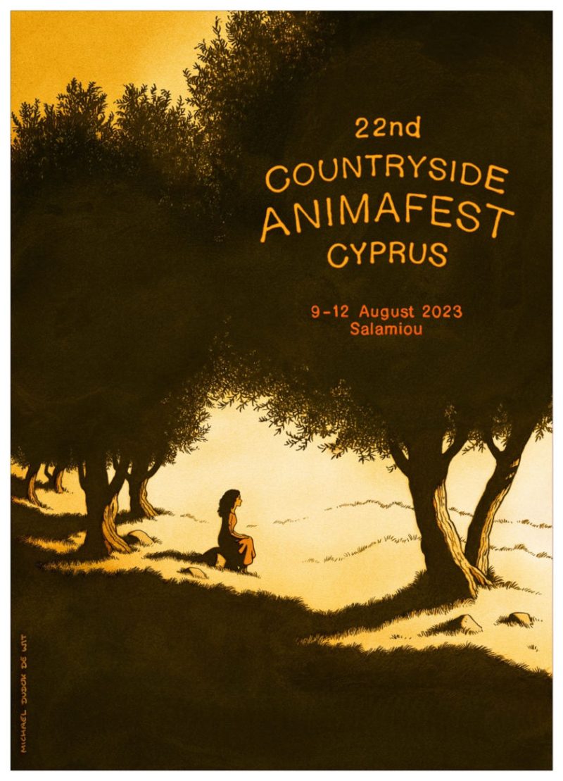 Animafest Cyprus 2023 poster design Michael Dudok de Wit