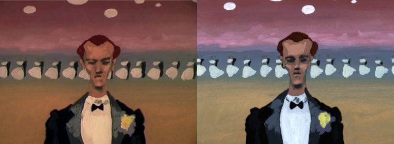 'Portrait of D' Maria Lorenzo Hernandez animation film still comparison restoration