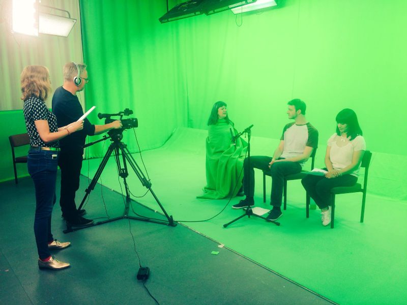 The shooting of Tales From Pussy Willow animation film still