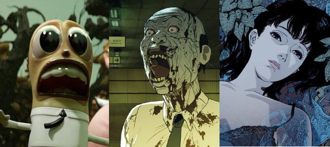 Collage of horror indie animation film stills